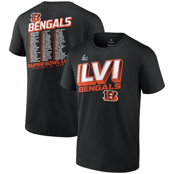 Men's Black Cincinnati Bengals Super Bowl LVI Champions T-Shirt